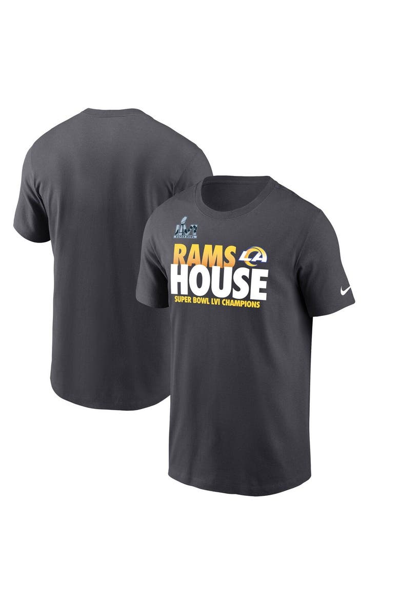 Men's Nike Anthracite Los Angeles Rams Super Bowl LVI Champions Alternate Local Pack T-Shirt, Main, color, Anthracite