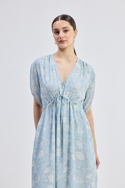Reistor Maxi Gathered Dress In Floral Whispers