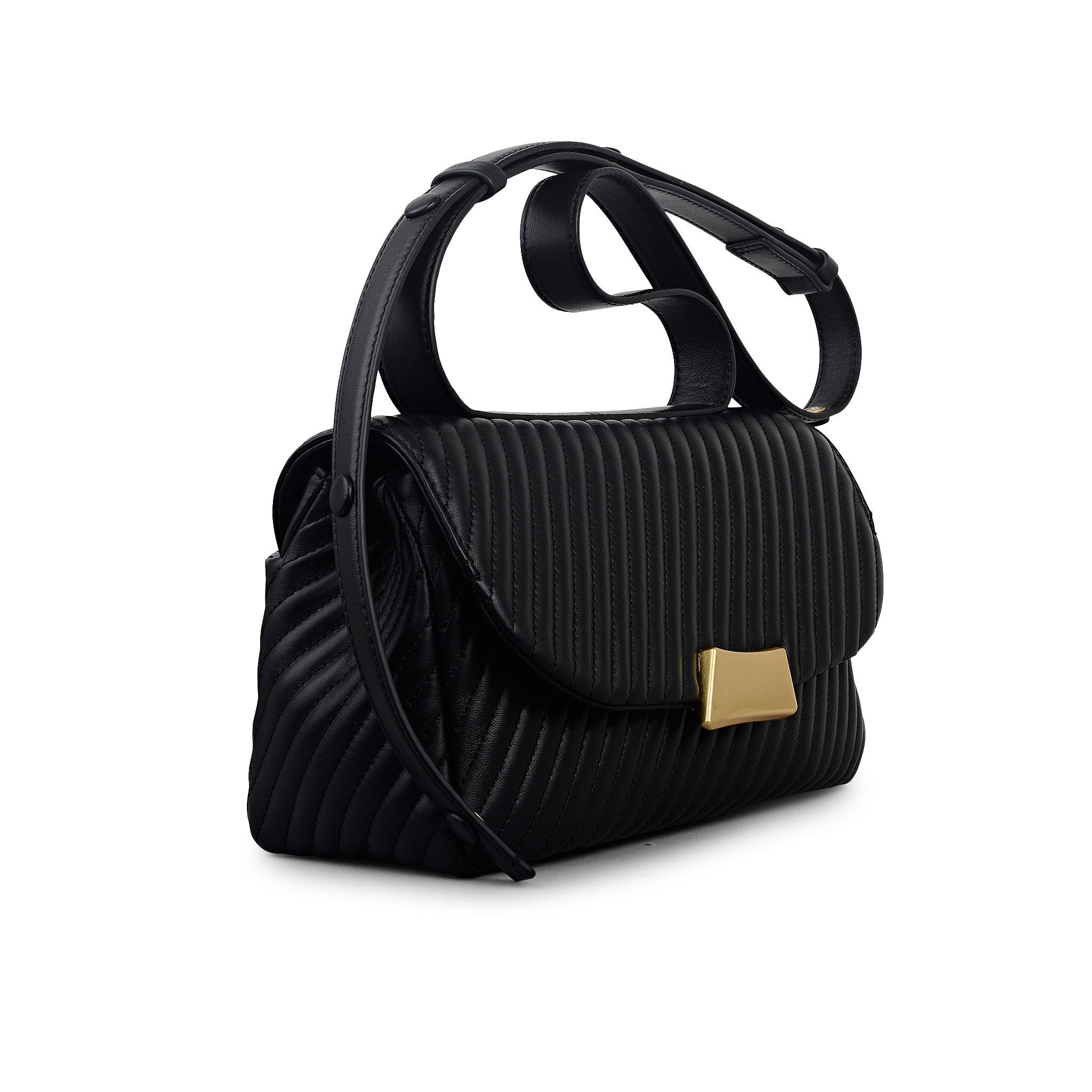 Radley The Belsize - Quilt Medium Flapover Crossbody Bag, Alternate, color, Black