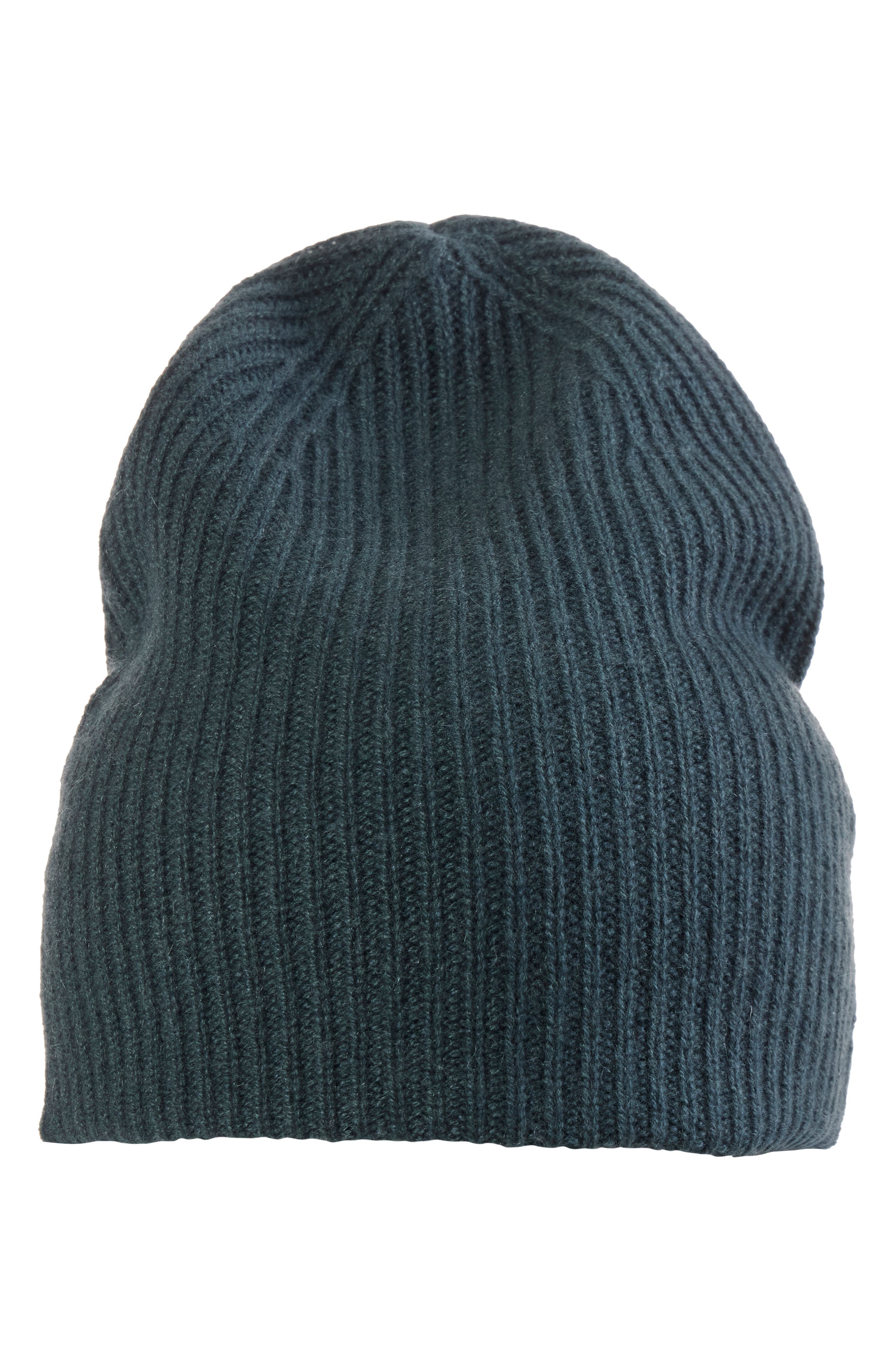 Amicale Cashmere Double Layer Rib Knit Beanie