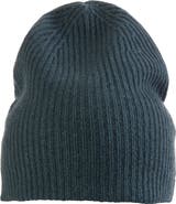Amicale Cashmere Double Layer Rib Knit Beanie