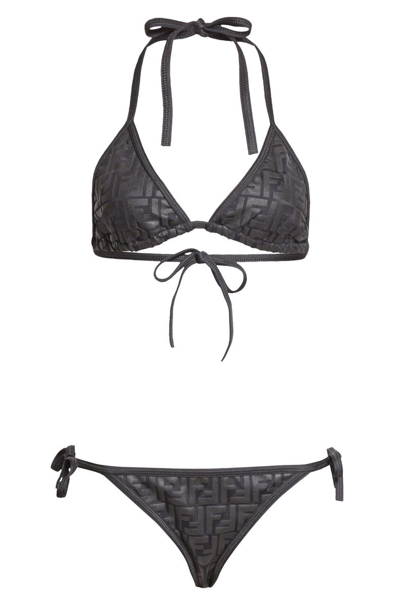 Fendi rama FF Logo Two-Piece Swimsuit, Alternate, color, 