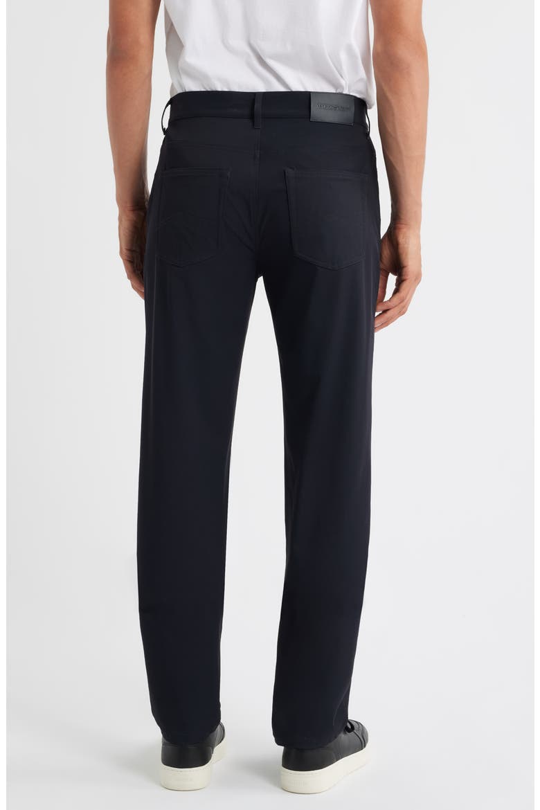 Techno Five-Pocket Straight Leg Stretch Twill Pants, Alternate, color, SOLID BLUE NAVY