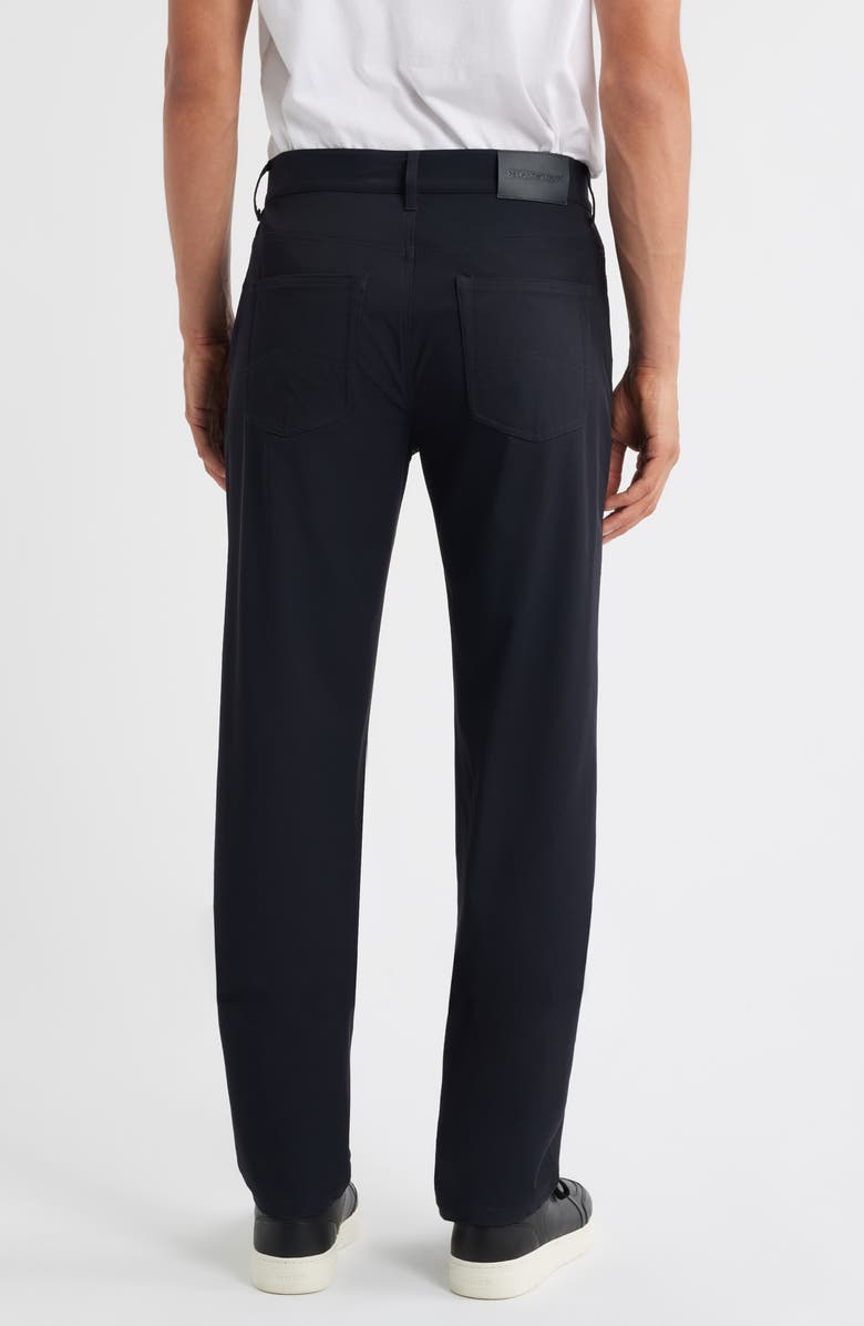 Emporio Armani Techno Five-Pocket Straight Leg Stretch Twill Pants, Alternate, color, Solid Blue Navy