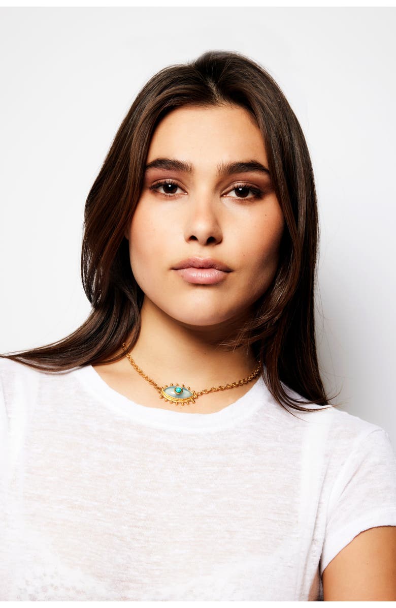 SYLVIA TOLEDANO Third Eye Necklace, Alternate, color, Blue