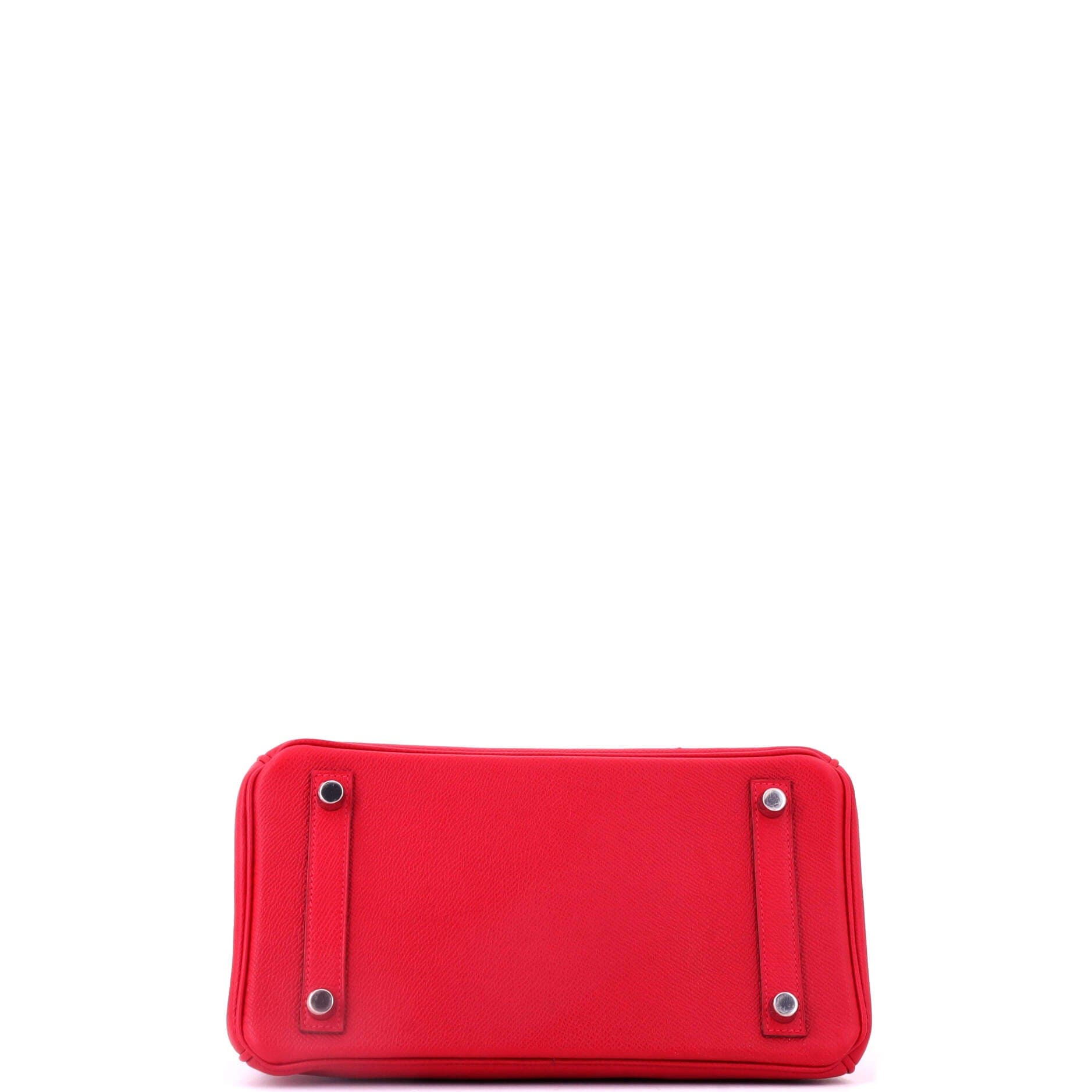 Pre-Owned Hermes Birkin Handbag Red Epsom with Palladium Hardware 25, Alternate, color, Rouge Casaque