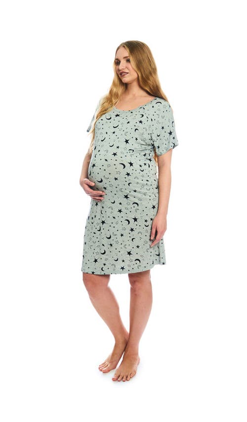 Everly Grey Rosa Jersey Maternity Hospital Gown In Green