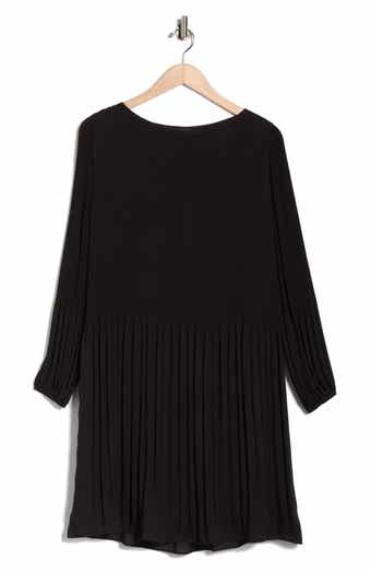 BOSS Dasie Long Sleeve Ribbed Shift Dress