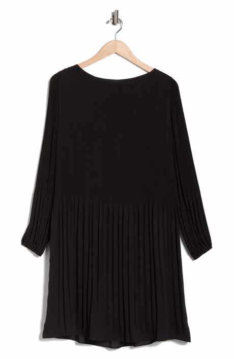 BOSS Dasie Long Sleeve Ribbed Shift Dress