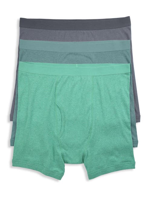 Harbor Bay By Dxl Big & Tall 3-pk Heathered Boxer Briefs
