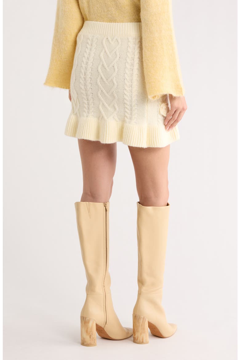 Maeve Floral Sweater Miniskirt, Alternate, color, NATURAL