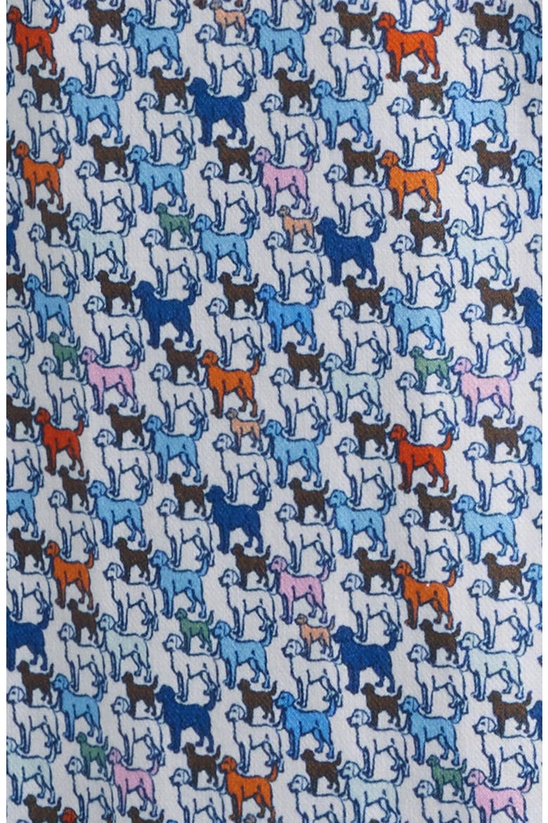 Logan Print Short Sleeve Button-Up Shirt, Alternate, color, WHITE MULTI MINI LAB