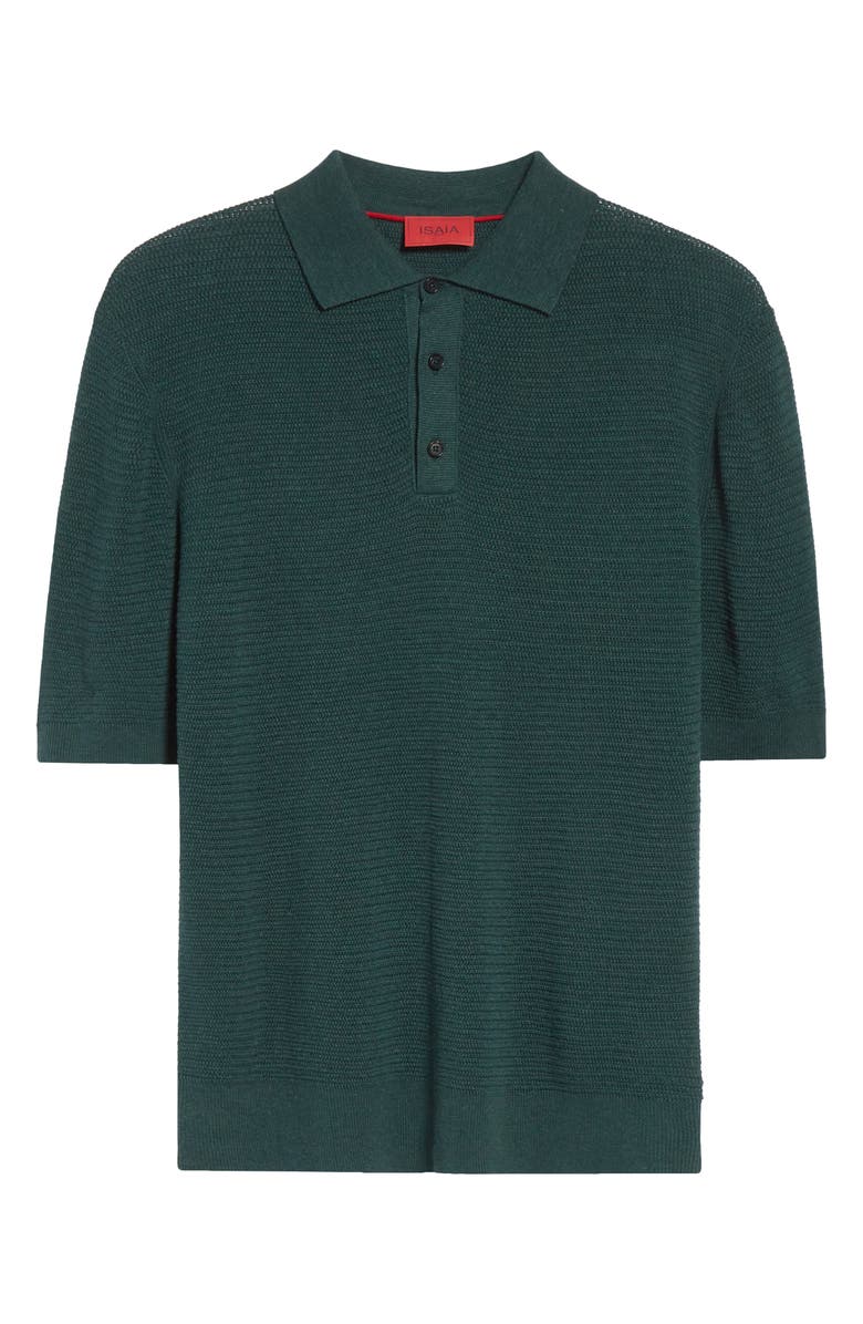 ISAIA Silk & Linen Polo Sweater, Alternate, color, Gs168 520