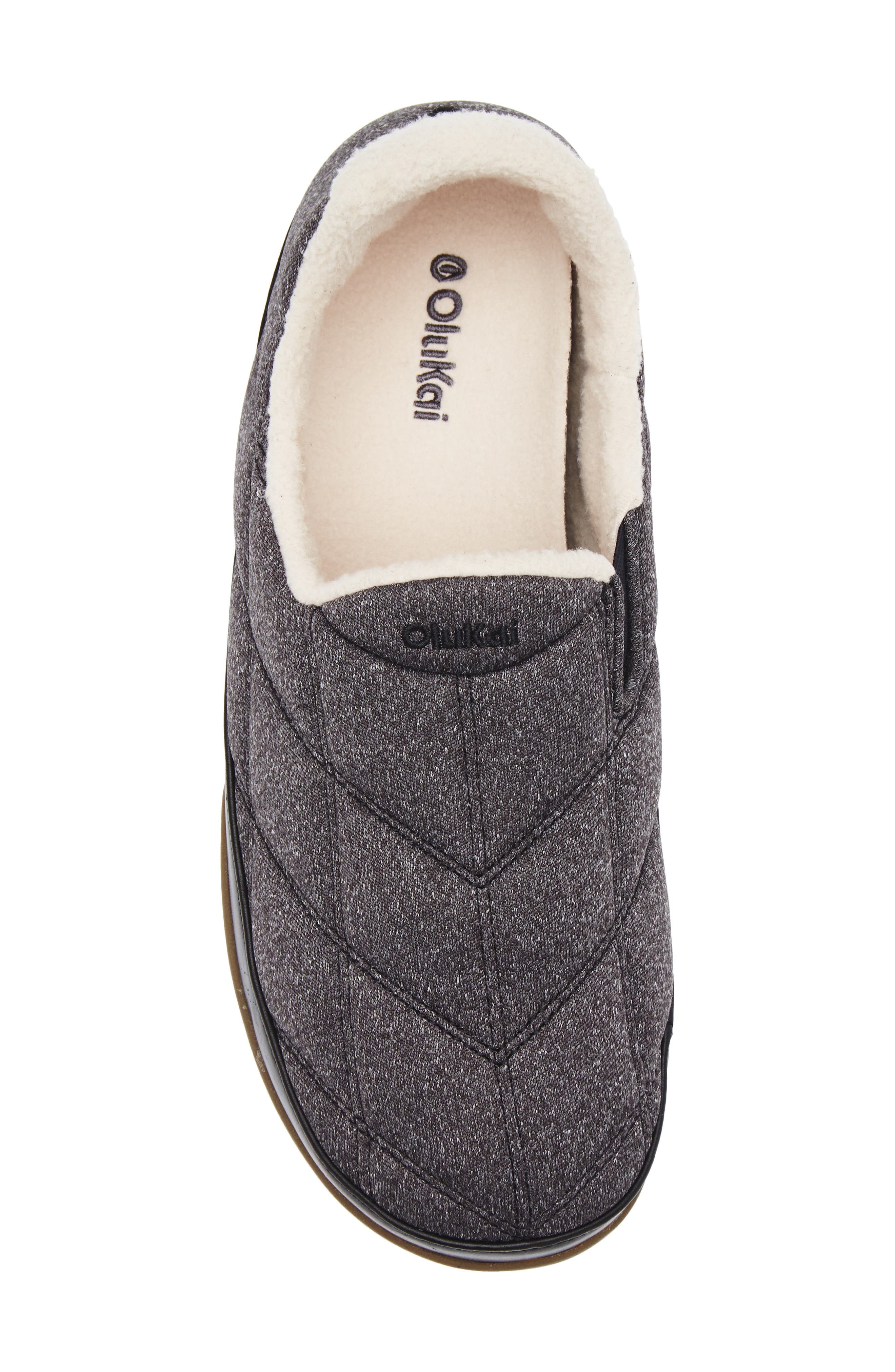 OluKai Puku'i Quilted Slipper, Alternate, color, Dark Shadow / Lava Rock