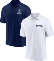 FANATICS Men's Fanatics Navy/White Seattle Mariners Two-Pack Logo Lockup Polo Set