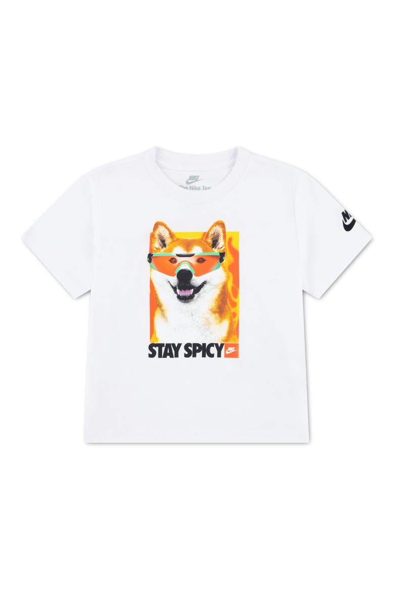 Kids' Stay Spicy Graphic T-Shirt, Main, color, WHITE