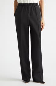 Bottega Veneta Wool Grain de Poudre Wide Leg Pants