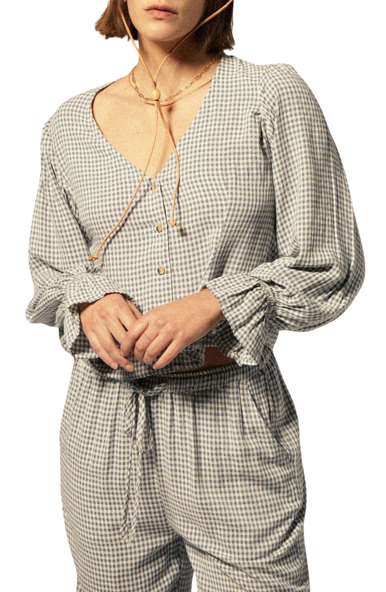 Brixton Meadow Gingham Check Button-Up Shirt, Main, color, 