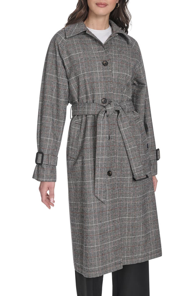 Levi's Belted Longline Coat, Alternate, color, Blk Wht