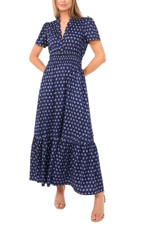 Medallion Print Maxi Dress