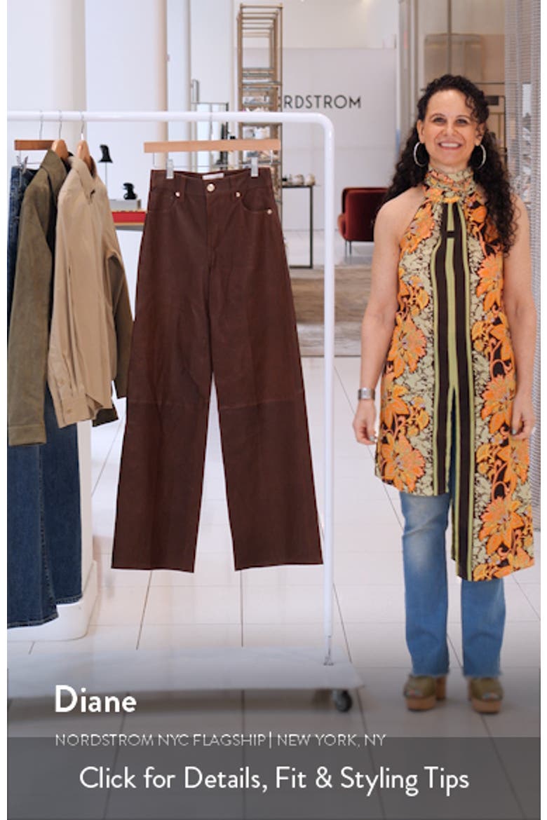 Le Slim Palazzo Leather Pants video