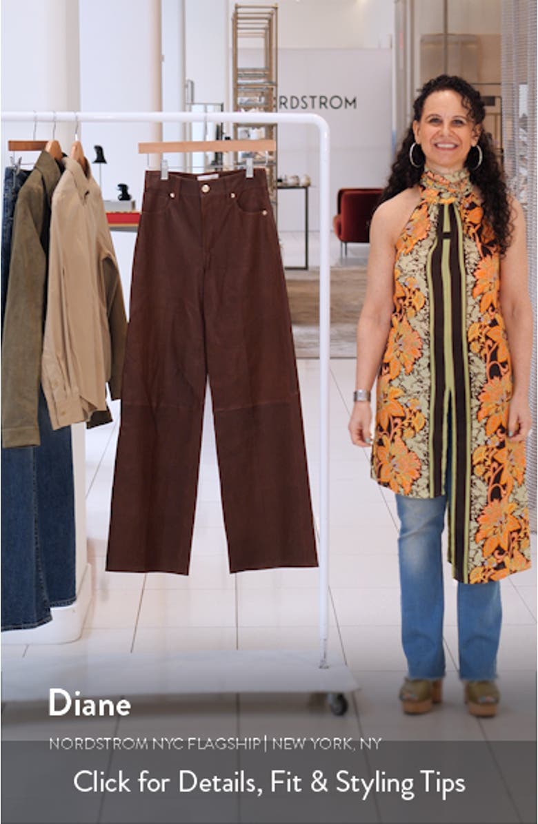 Le Slim Palazzo Leather Pants, sales video thumbnail