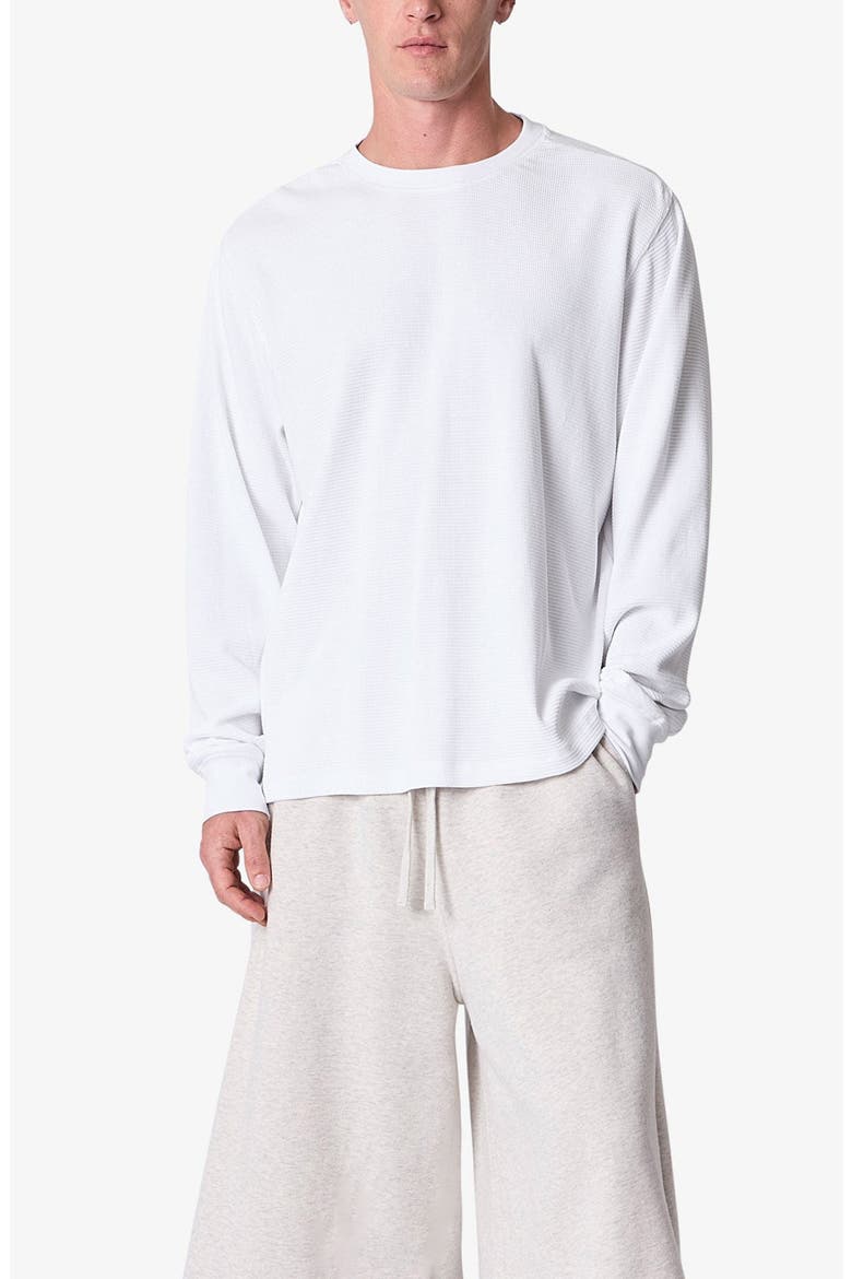 Long Sleeve Waffle Knit T-shirt, Alternate, color, WHITE