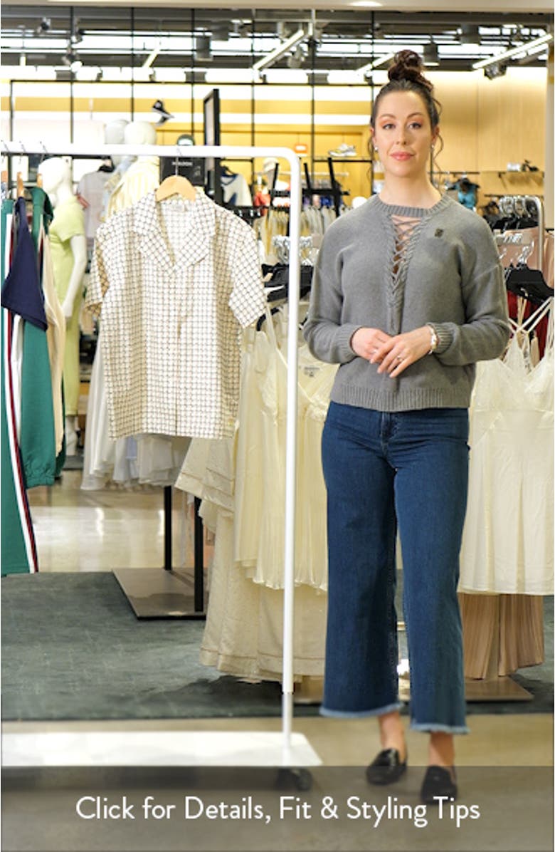 Kids' Geo Print Camp Shirt, sales video thumbnail