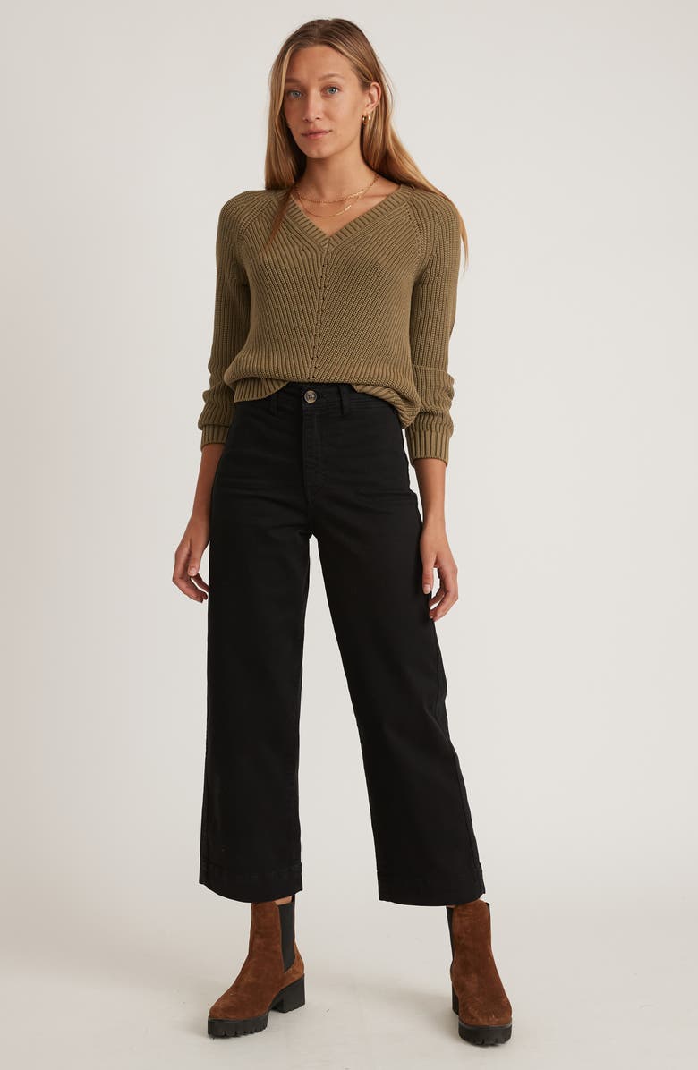 Marine Layer Bridget Cotton Blend Ankle Pants, Alternate, color, 