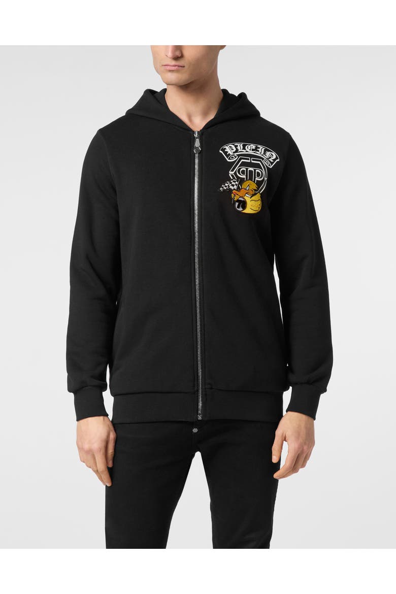 Sweatjacket Gothic Duck Men, Main, color, black
