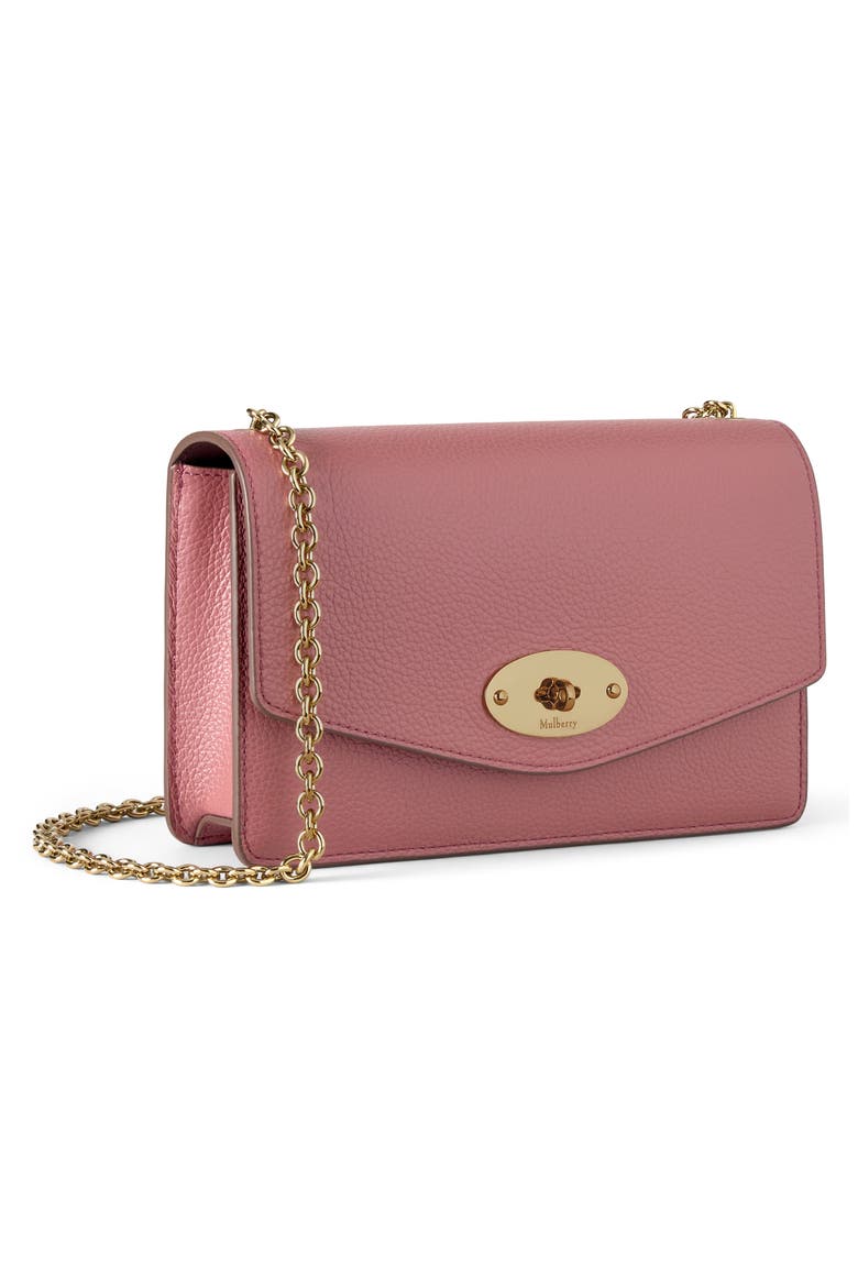 Small Darley Leather Clutch, Alternate, color, PINK SCRUMPY