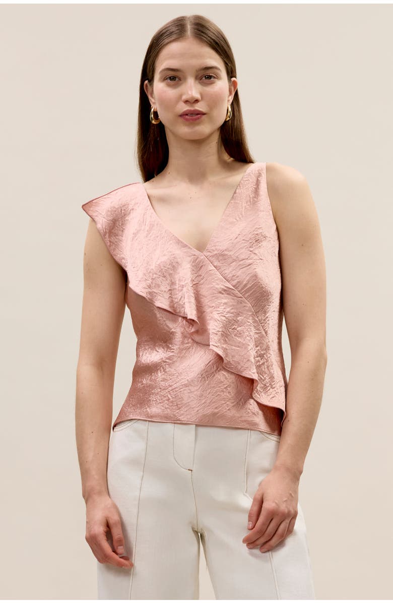 Rebecca Taylor Hollis Satin Tank, Alternate, color, Rouge