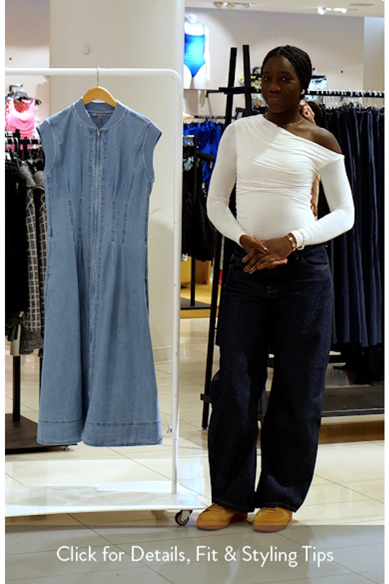 Pleated Denim Midi Dress video