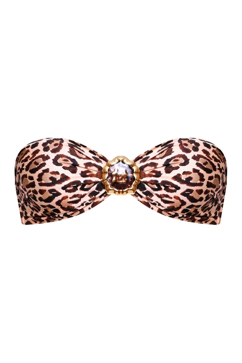 Panthera Bikini Top, Alternate, color, BROWN