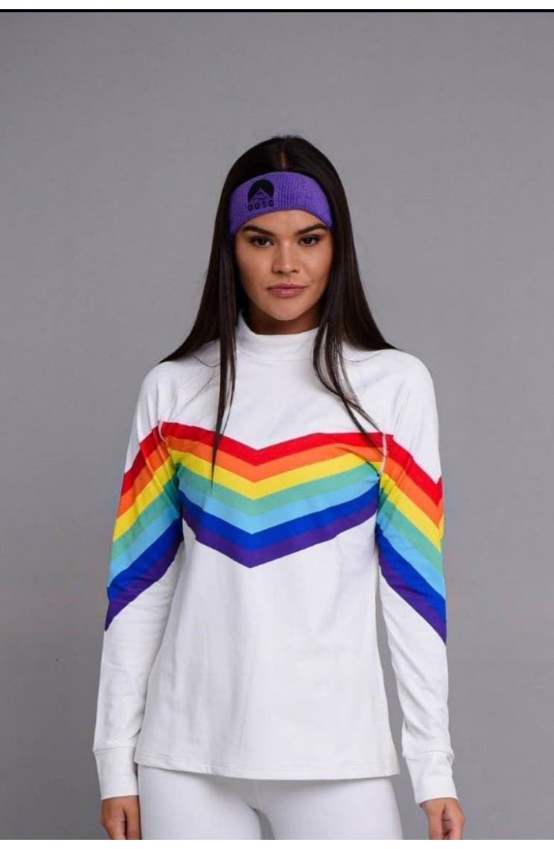 OOSC Rainbow Road Women's Baselayer Top, Main, color, Multi-Colour
