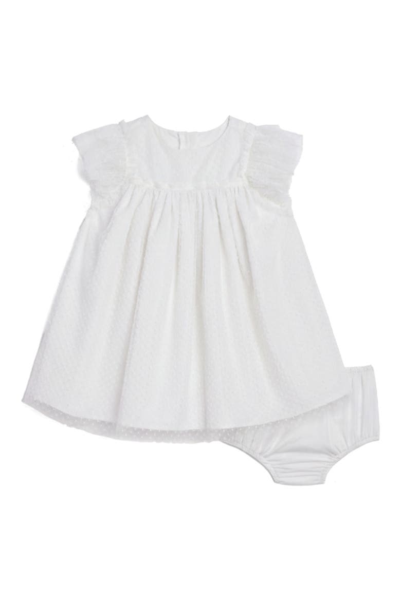 Kids' Lilly Dot Mesh Float Dress, Main, color, WHITE