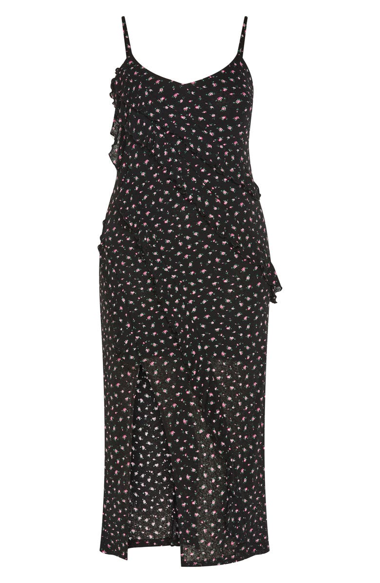 City Chic Shelby Print Maxi Dress, Alternate, color, Black Rosebud