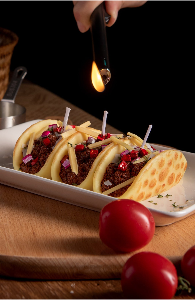 Southlake gifts Taco Candle, Alternate, color, Yellow / Brown