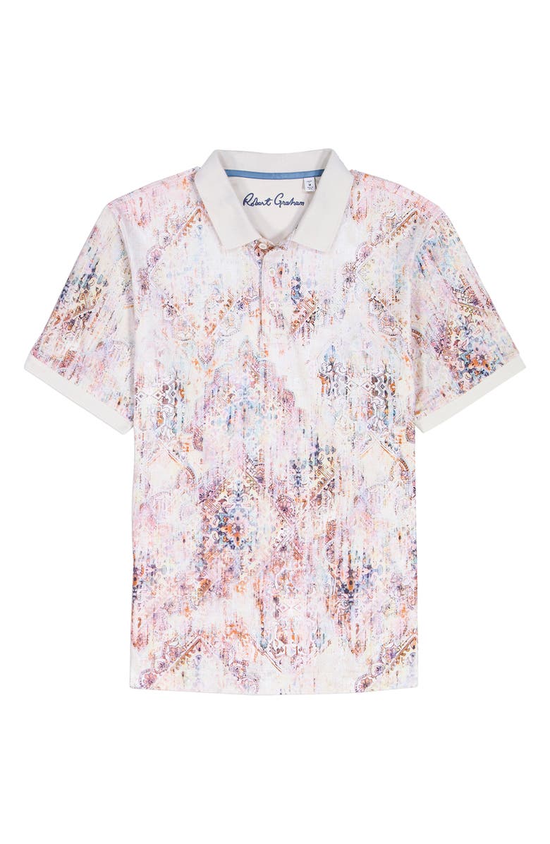 Robert Graham Ryton Cotton Polo, Alternate, color, Oatmeal