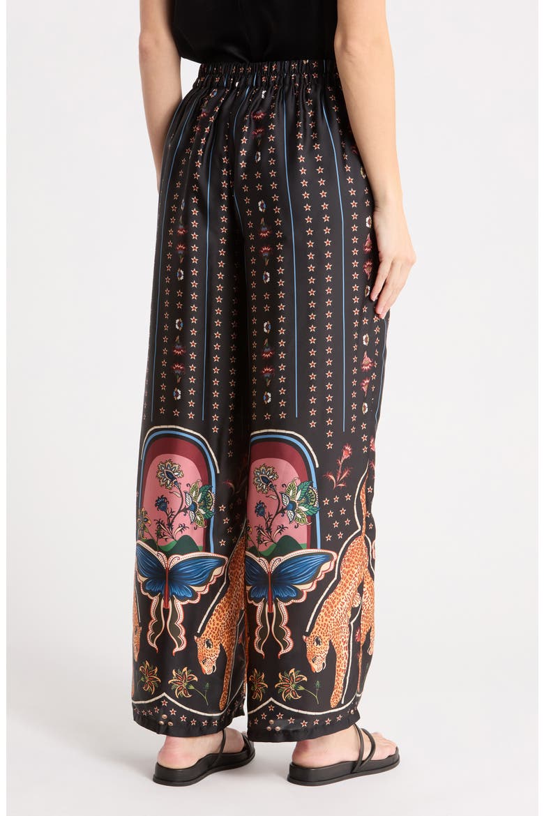 Wide Leg Pull-On Pants, Alternate, color, BLACK ANIMAL GRAPHIC