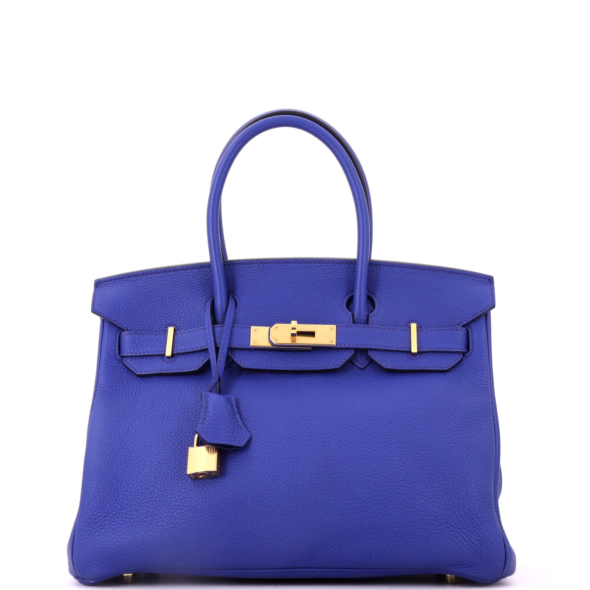 Birkin Handbag Blue Togo with Gold Hardware 30, Main, color, Blue
