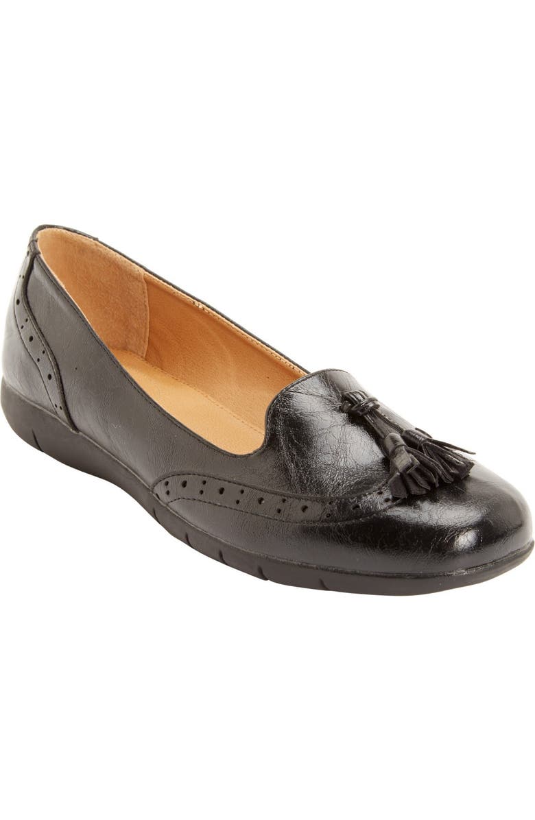Comfortview The Aster Slip On Flat, Main, color, Black