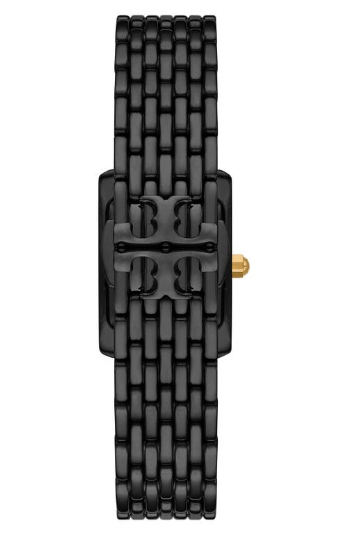 Tory Burch Women's The Eleanor Black-tone Stainless Steel Bracelet Watch 28mm In Black