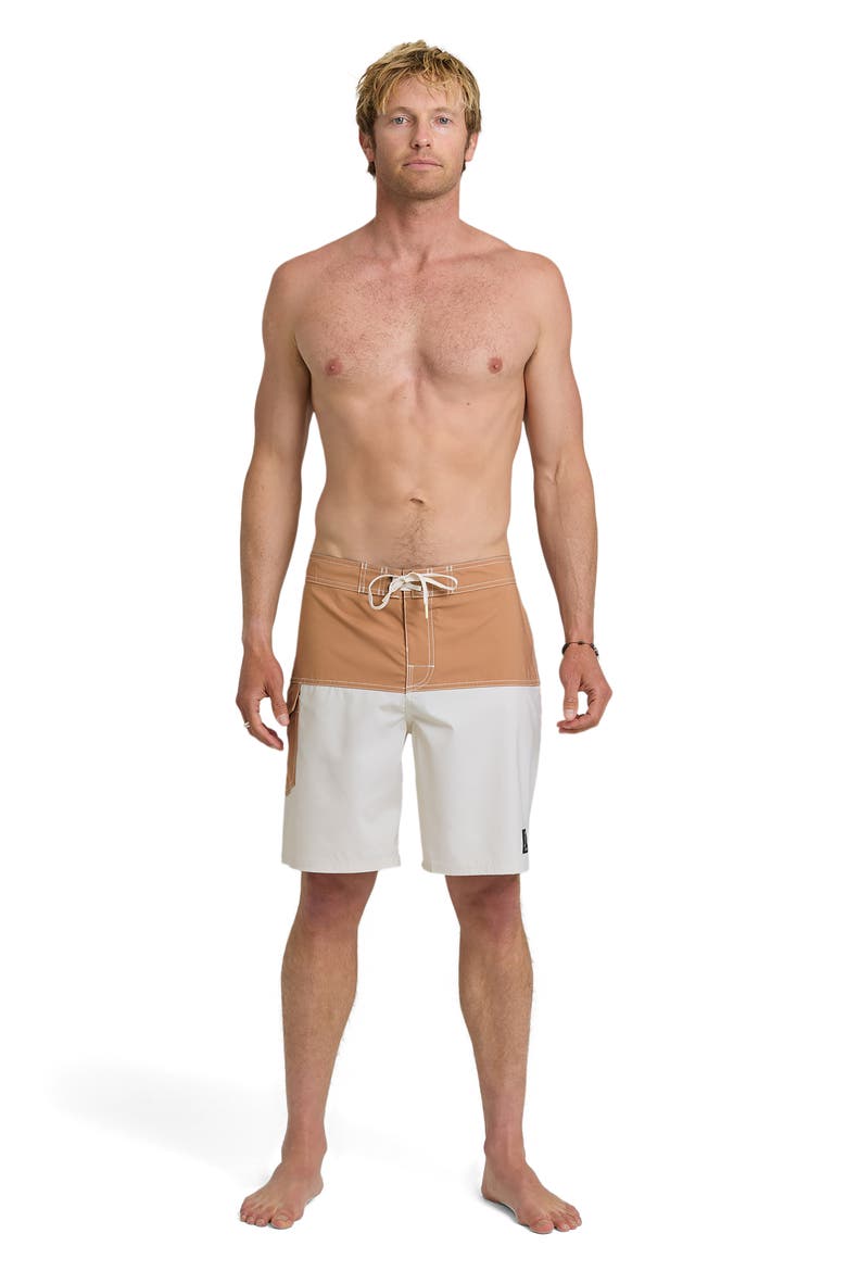 Original Blocked 19" Board Shorts, Alternate, color, BONE WHITE