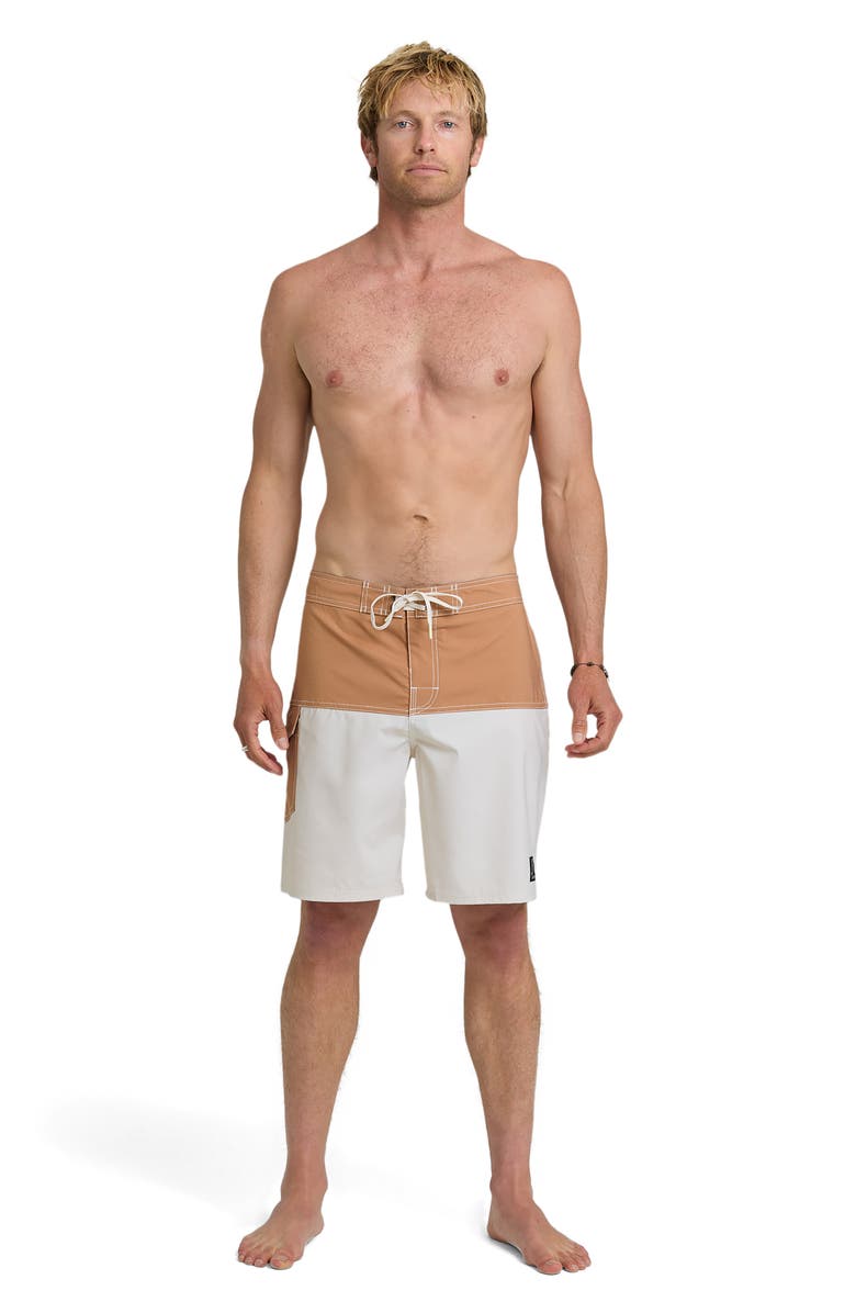 Quiksilver Original Blocked 19" Board Shorts, Alternate, color, Bone White