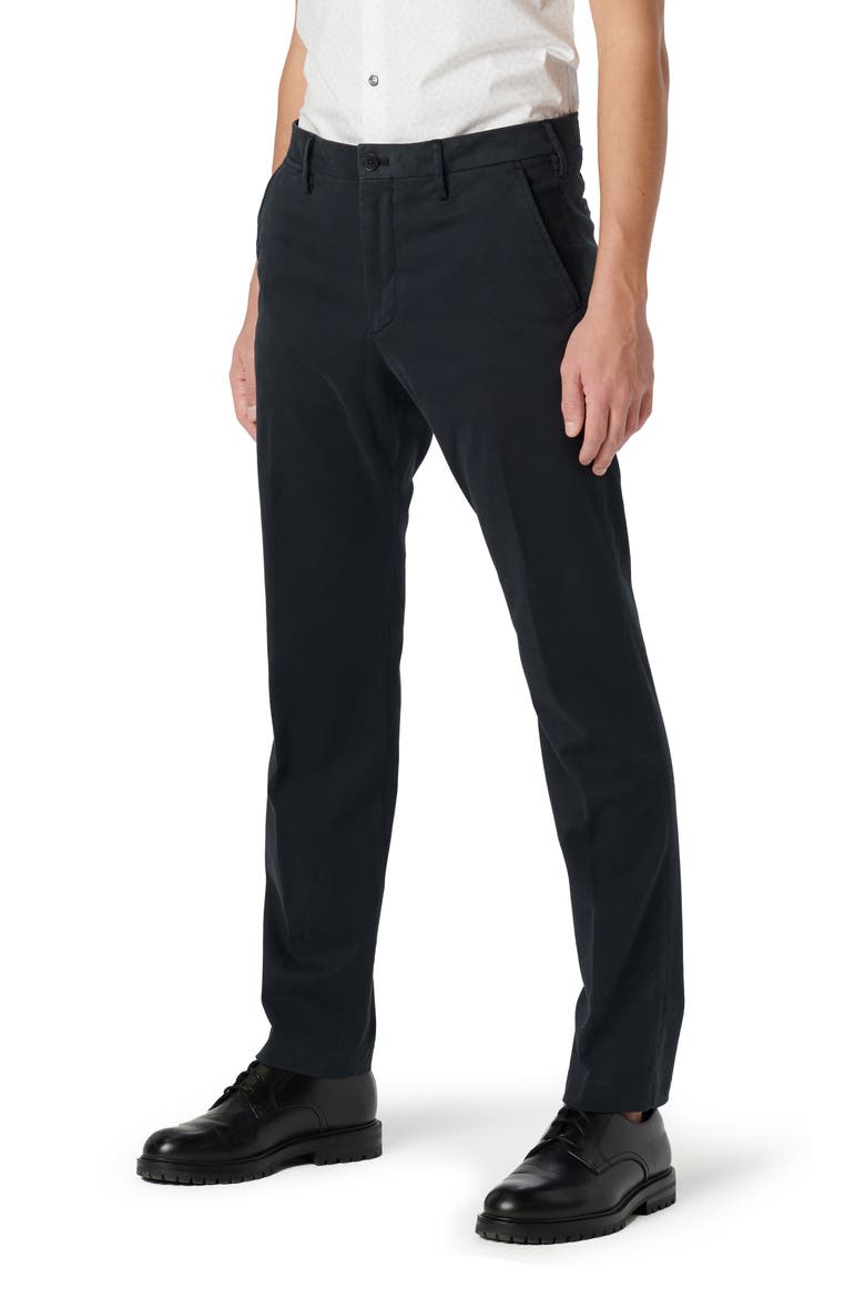 Flat Front Stretch Chinos, Main, color, BLACK