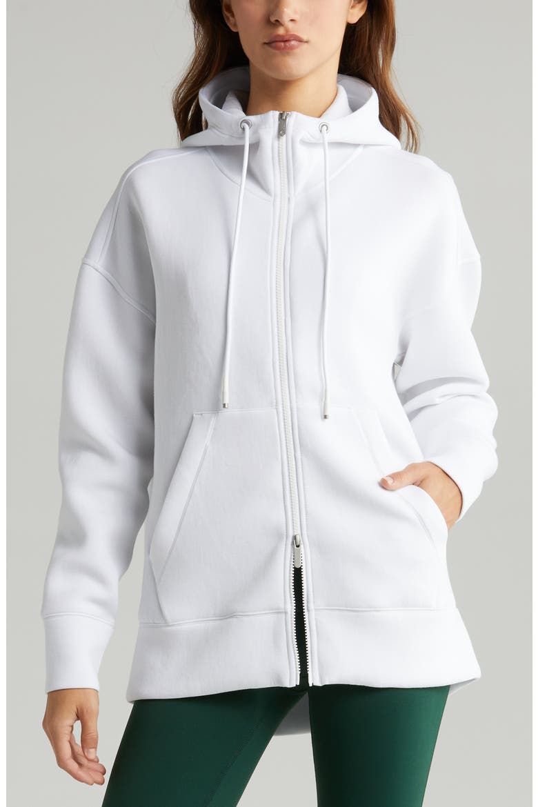 Intention Zip Hoodie, Alternate, color, WHITE