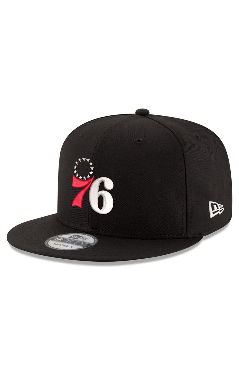 New Era Men's New Era  Black Philadelphia 76ers 2026 NBA Playoffs 9FIFTY Snapback Hat, Alternate, color, Black