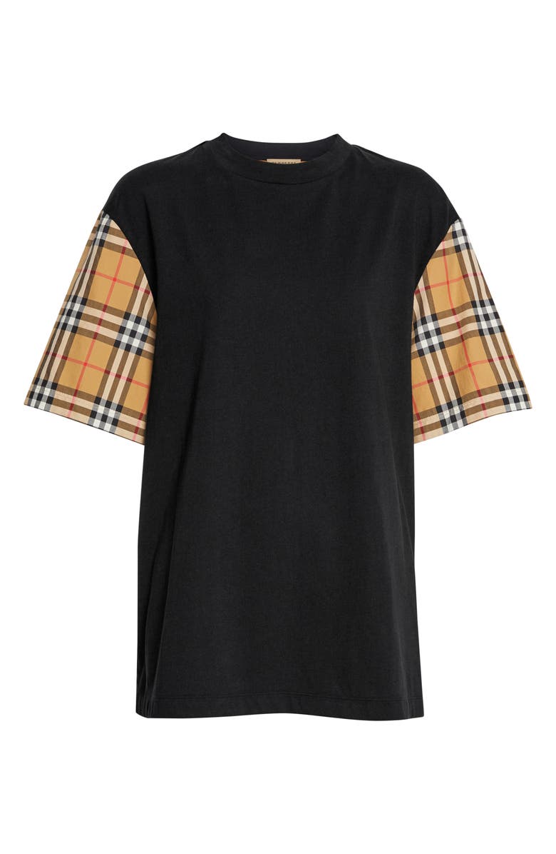 Burberry Serra Vintage Check Sleeve Tee, Alternate, color, 