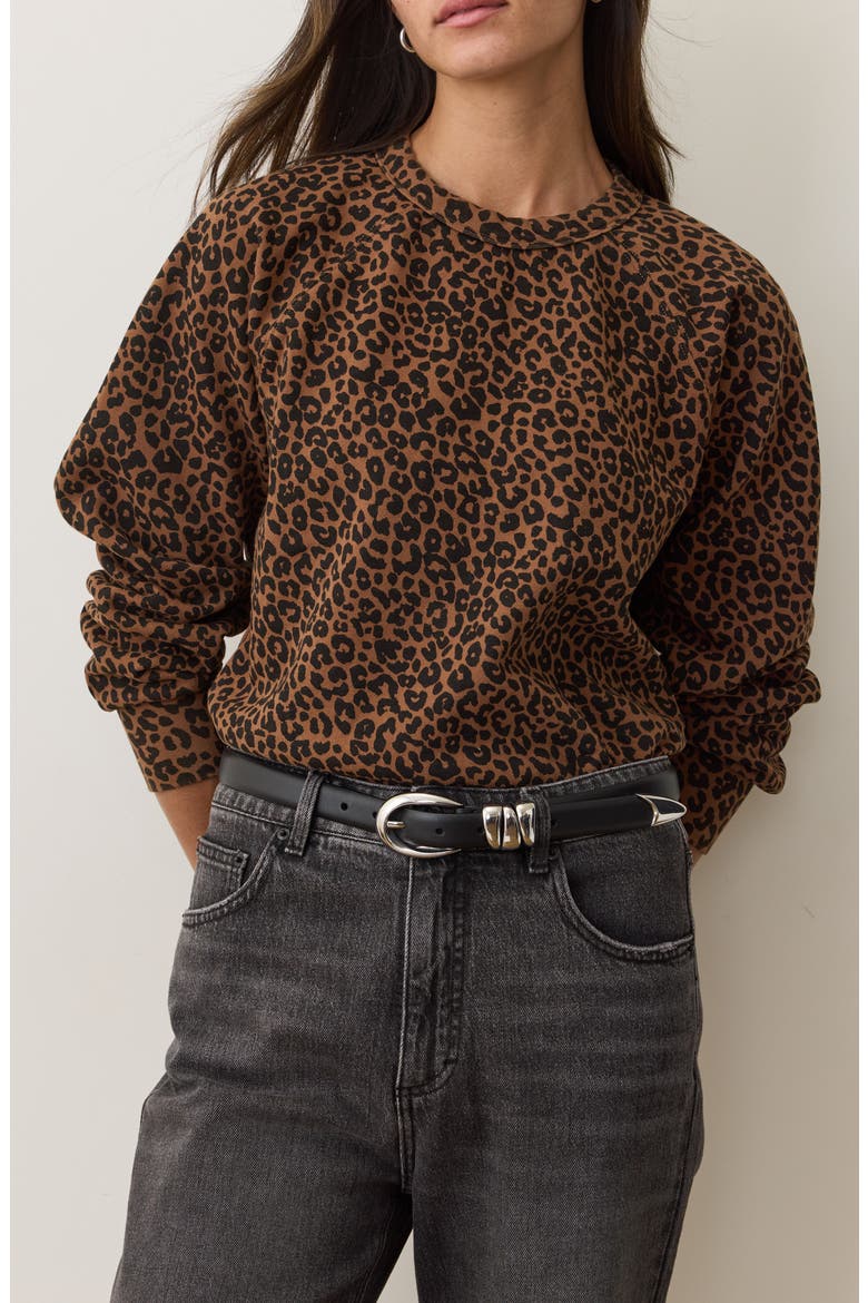 Cloud 9 Fleece Leopard Print Sweatshirt, Main, color, LEOPARD